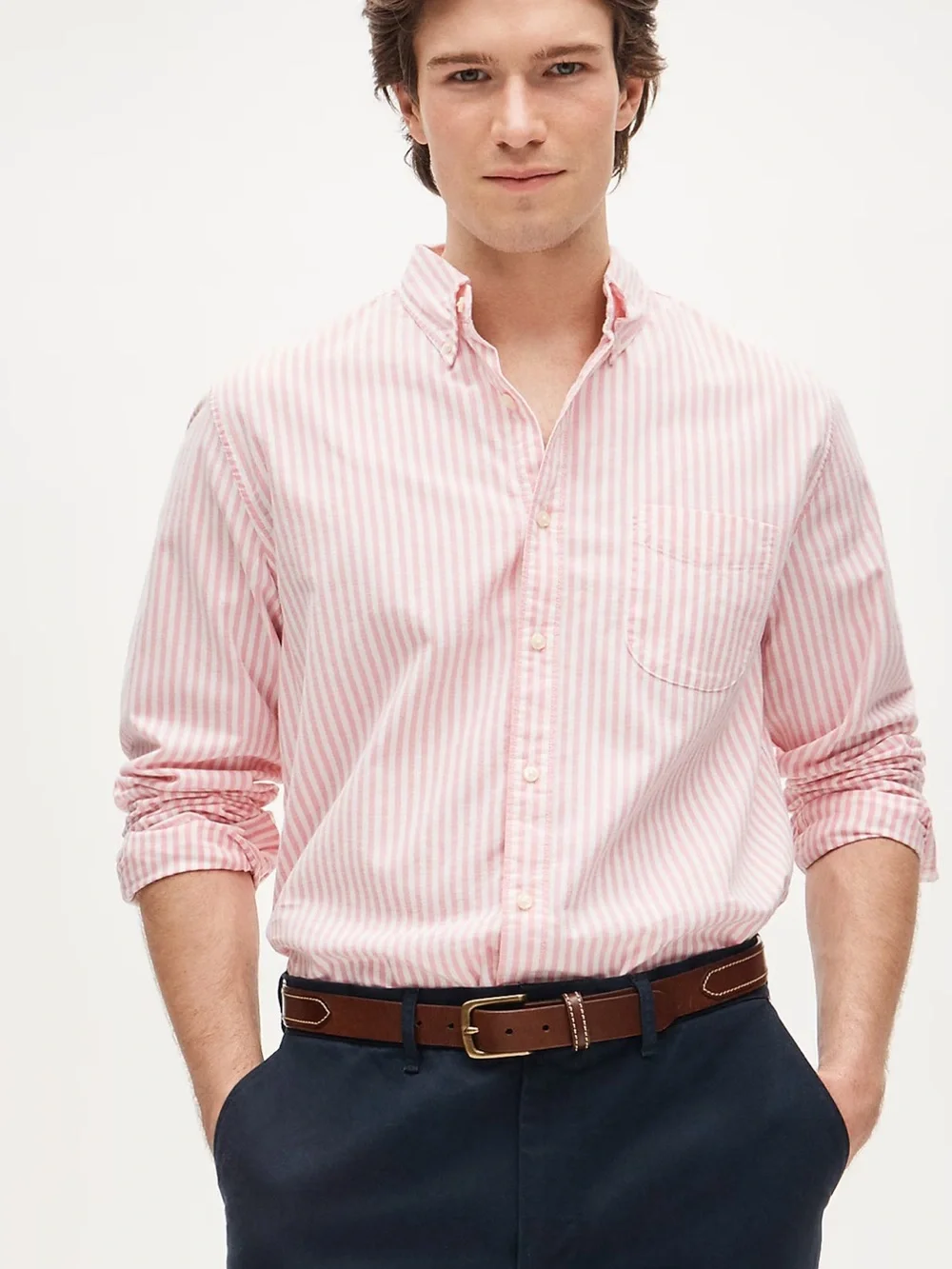 J.Crew Relaxed Broken-in organic cotton oxford shirt slim untucked